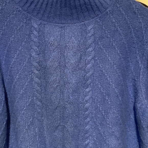 NWT Loft Puff Sleeve Turtleneck Cable Cropped Slim Fit Sweater, Womens XXL. - Picture 4 of 9